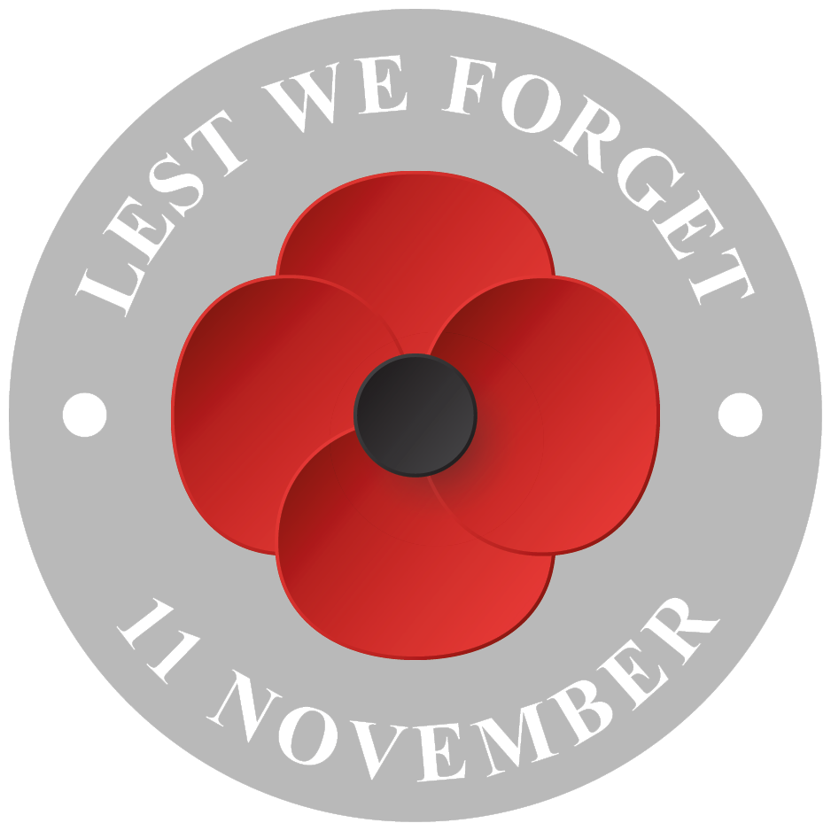 Lest We Forget - 11 November - Remembrance Poppy